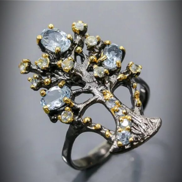 Jewelry | Topaz Sterling Silver Oak Tree Ring | Poshmark